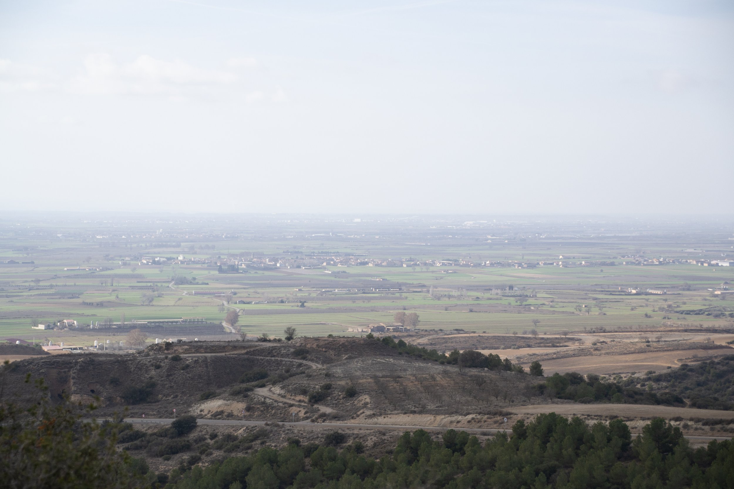Vistes de la Plana d’Urgell des de la serra d’Almenara, a Agramunt.