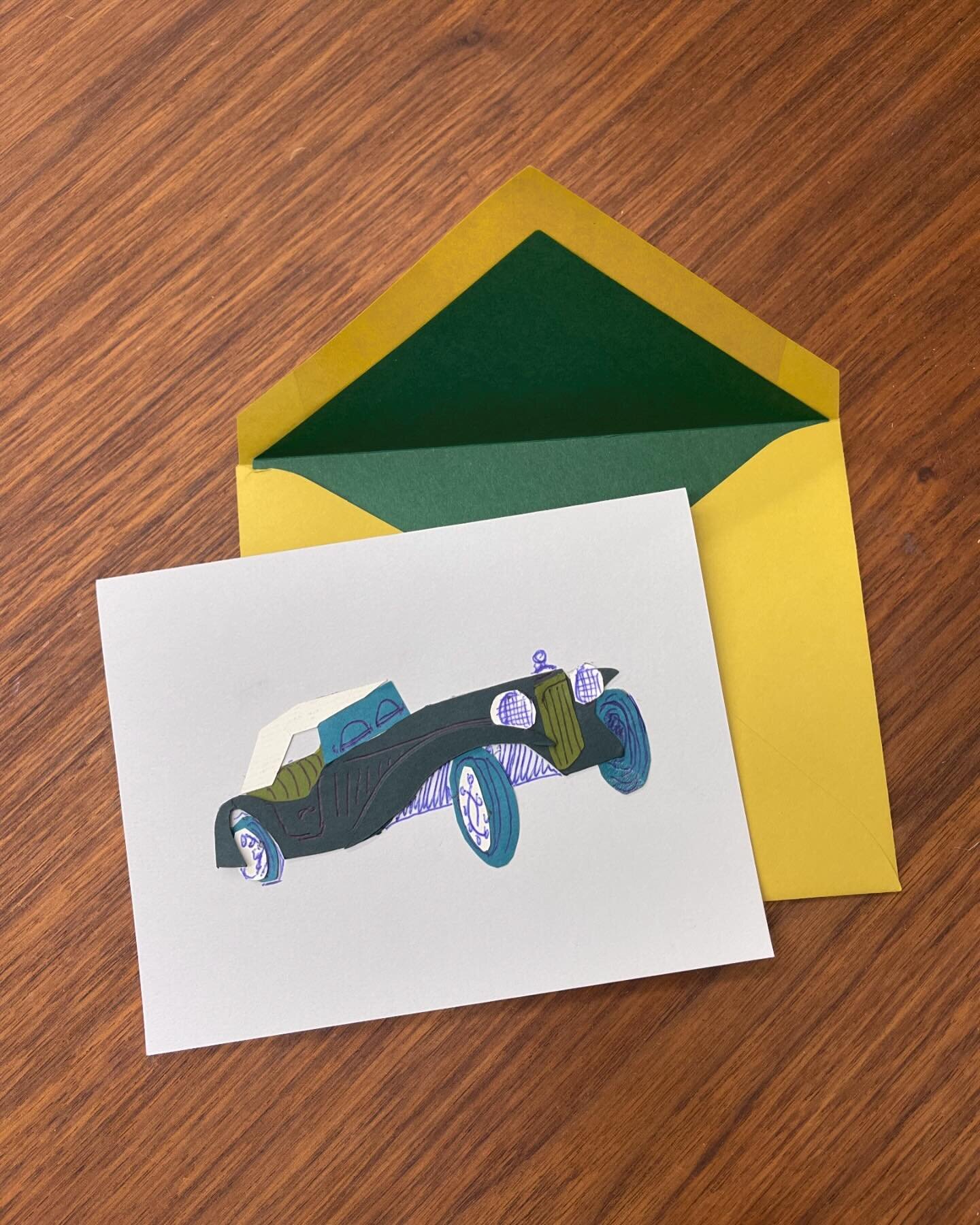 A little one-off card for a friend, using our @exgpaper envelopes and liners. Cut paper, ball point pen. 
Comment if you know the make and model of the car😄 
.
.
.
#apexofanalog #cutpaper #greetingcard #exgpaper