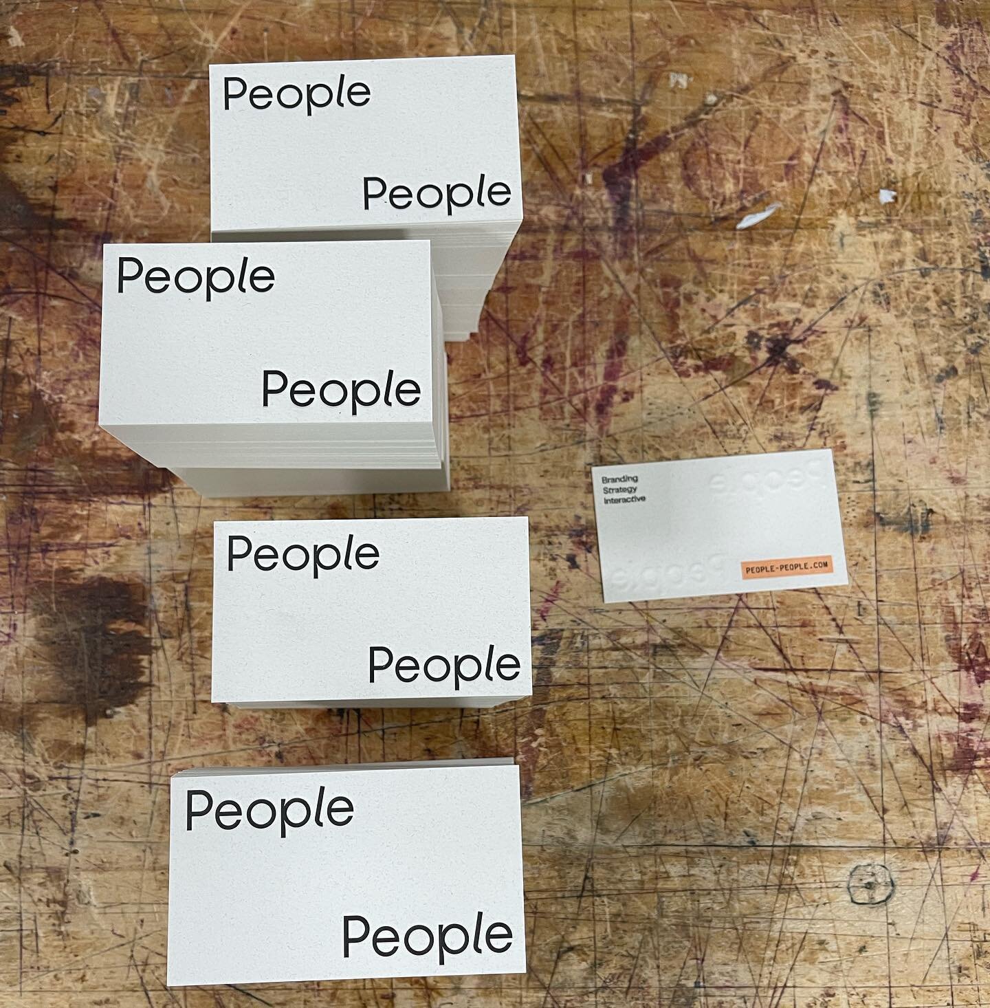 New cards for @people.people.studio are on the table and ready to box up.
.
.
.
#letterpress #deboss #epfineprinting #apexofanalog #madeinmagnolia