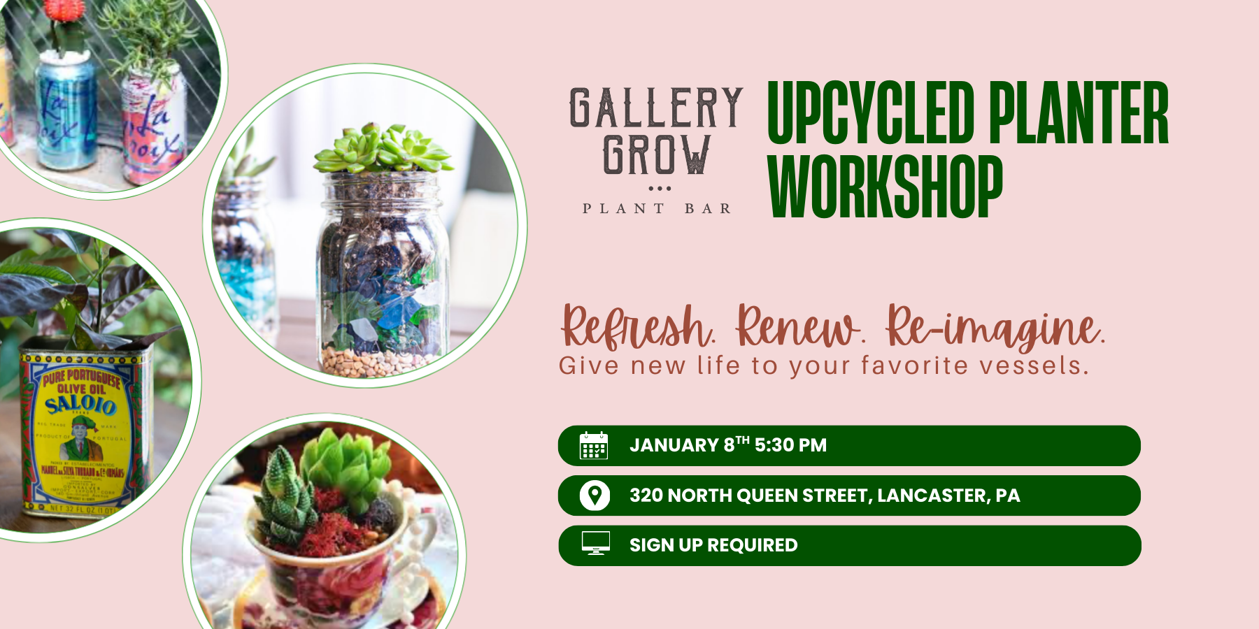 Upcycled Planter Workshop