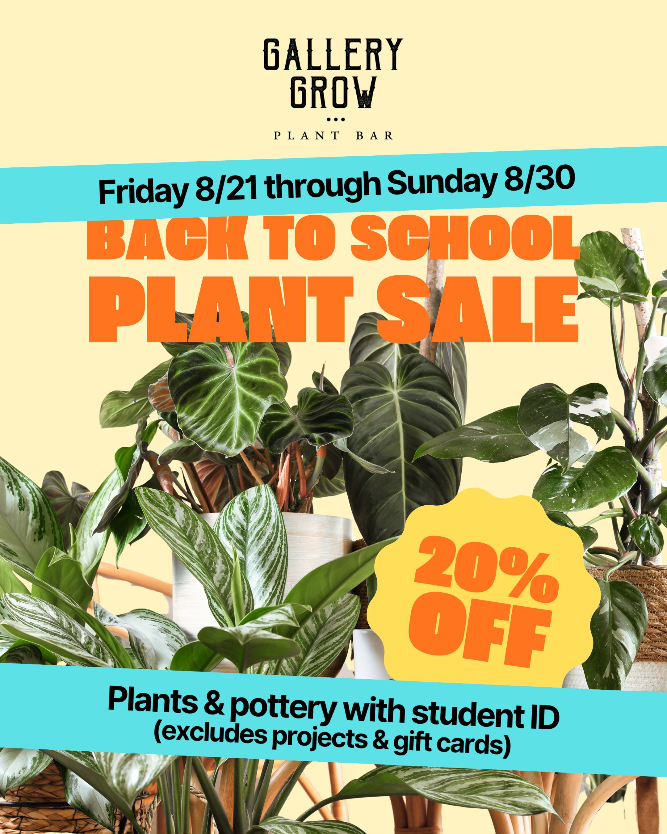 Back to School Plant Sale