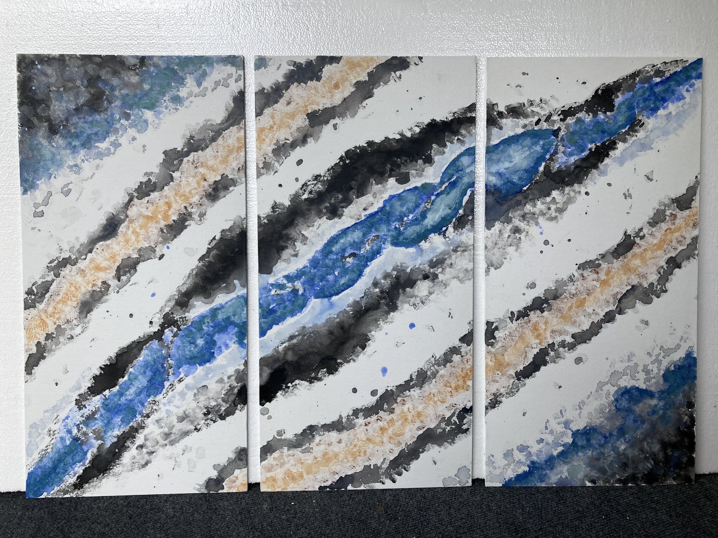 Abstract 3 Panel Peice