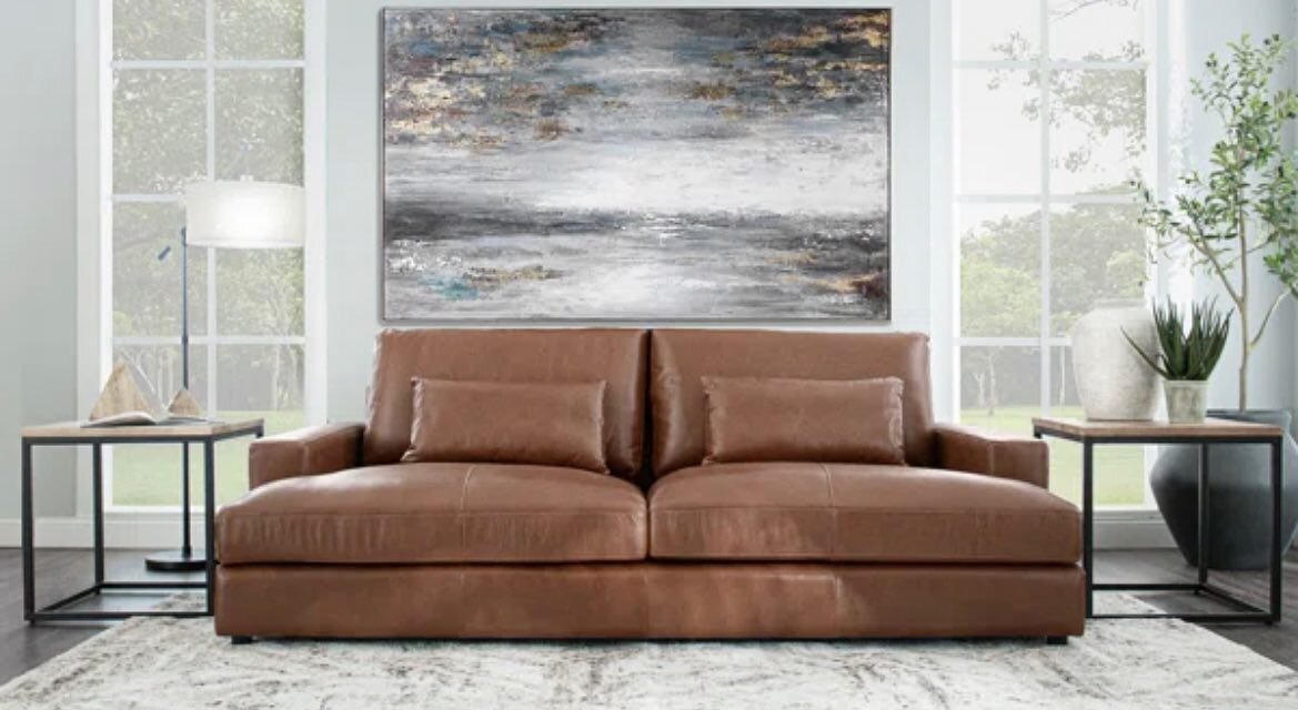 Our beautiful, buttery-soft Bailey Sofa in leather has been selected as one of Wayfair&rsquo;s Deals of the Day. If you&rsquo;ve been needing a not-so-little slice of heaven in your home, today is your day! Link&rsquo;s in our profile :)