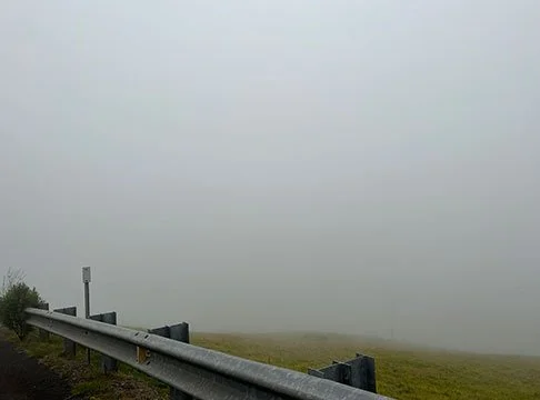 This was our view part way up to Haleakala