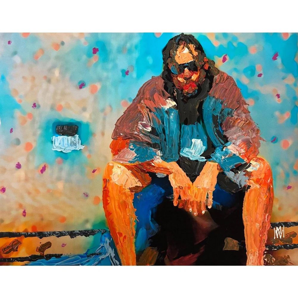 Big Lebowski Abstrait Coloré Le Mec 5 Pièces Panneau Toile Mur Art