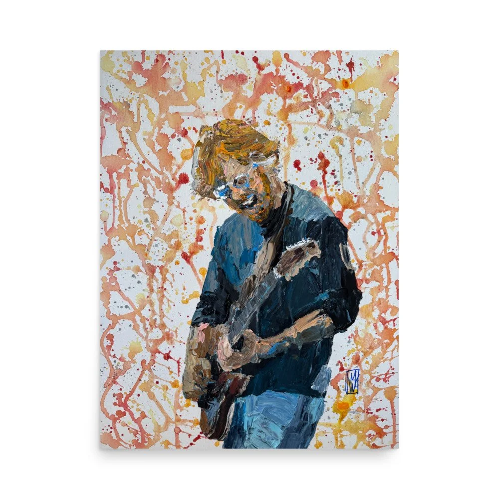 Limited Art Print Abstract Pearl Jam Ten Album Cover Art Palette