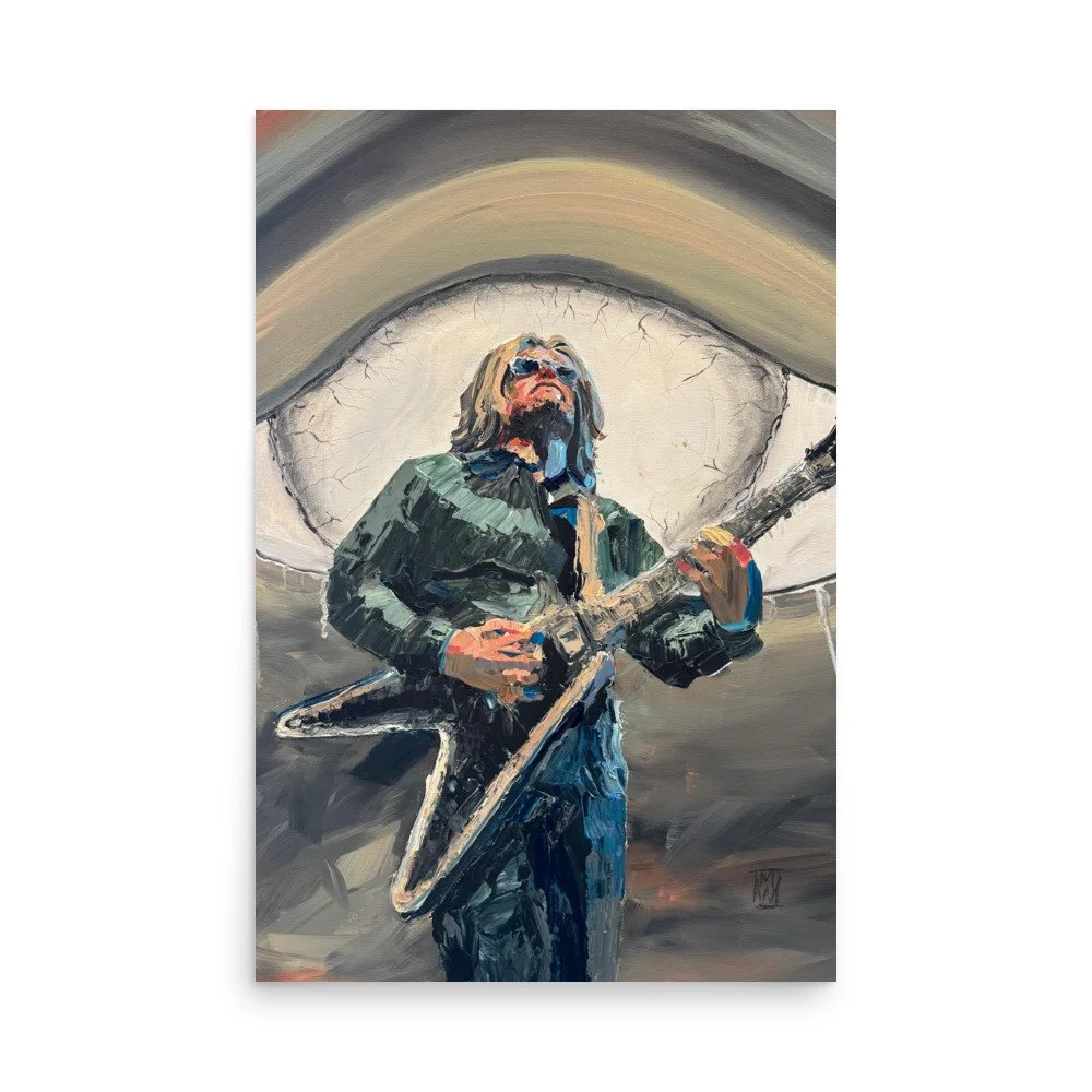 Limited Art Print Abstract Pearl Jam Ten Album Cover Art Palette