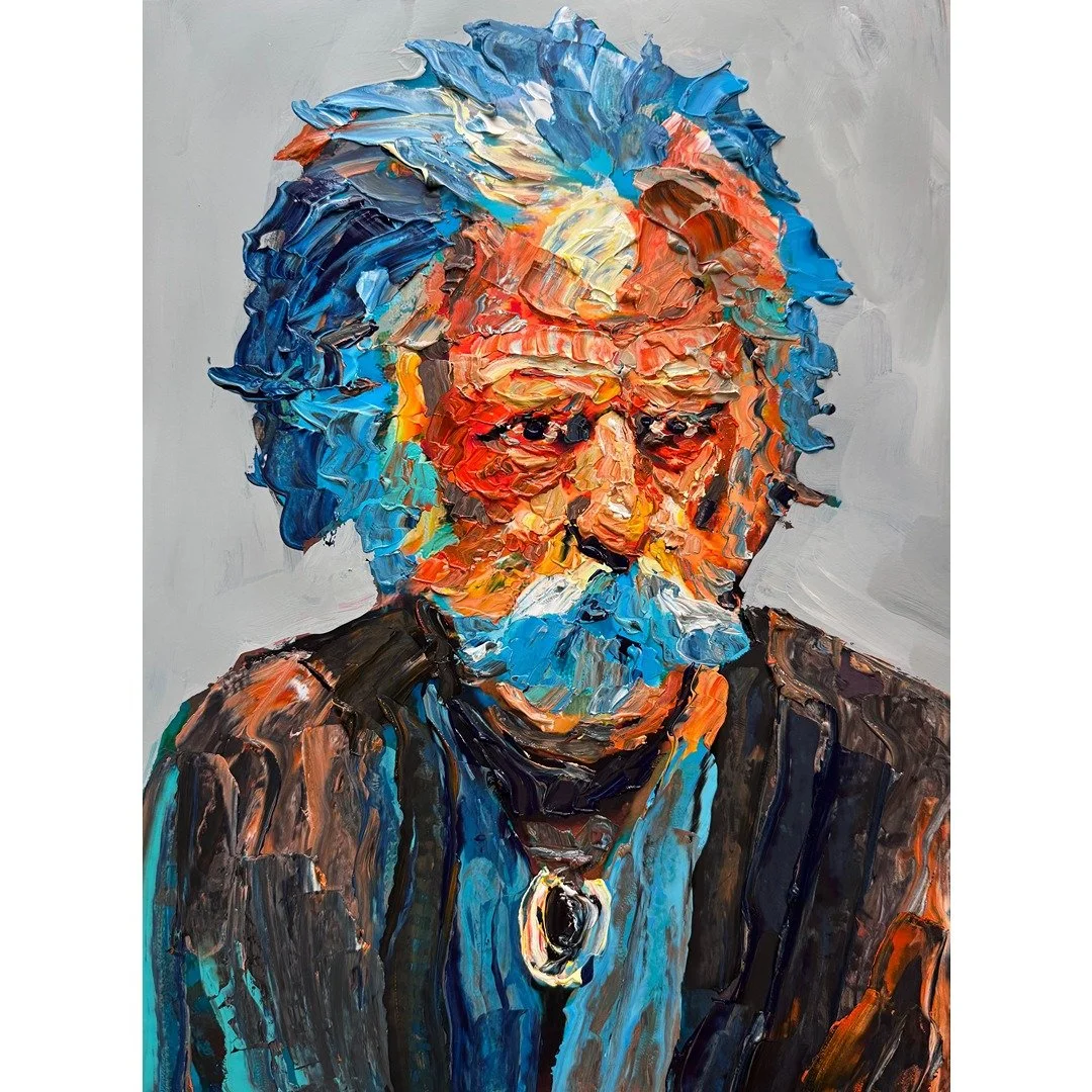 Impasto Bob Weir Dead and Company Era Original Portrait Painting 12x16"