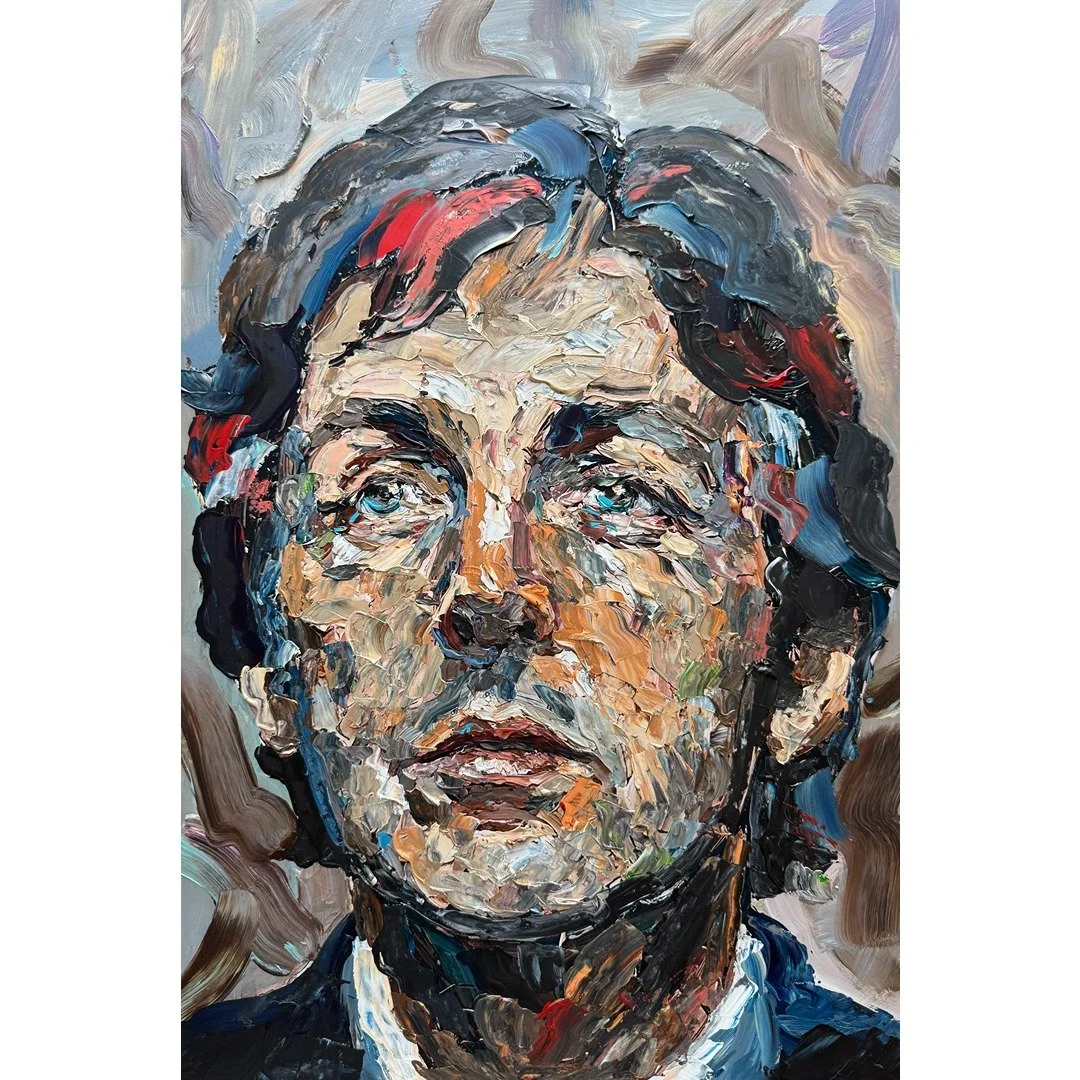 Paul McCartney Expressionist Palette Knife Portrait Painting 13x19"