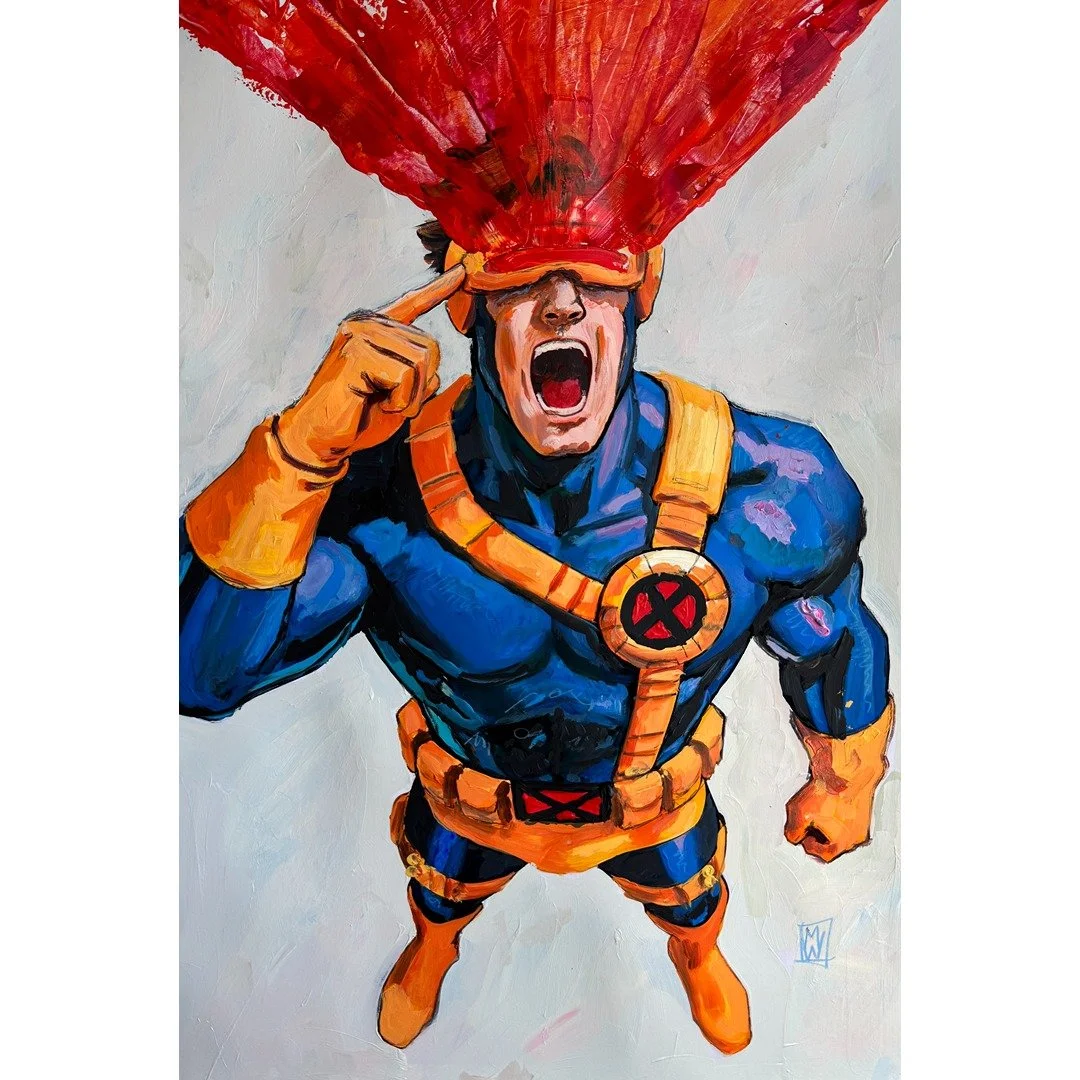 Original 97' Cyclops X-Men Portrait  13x19"