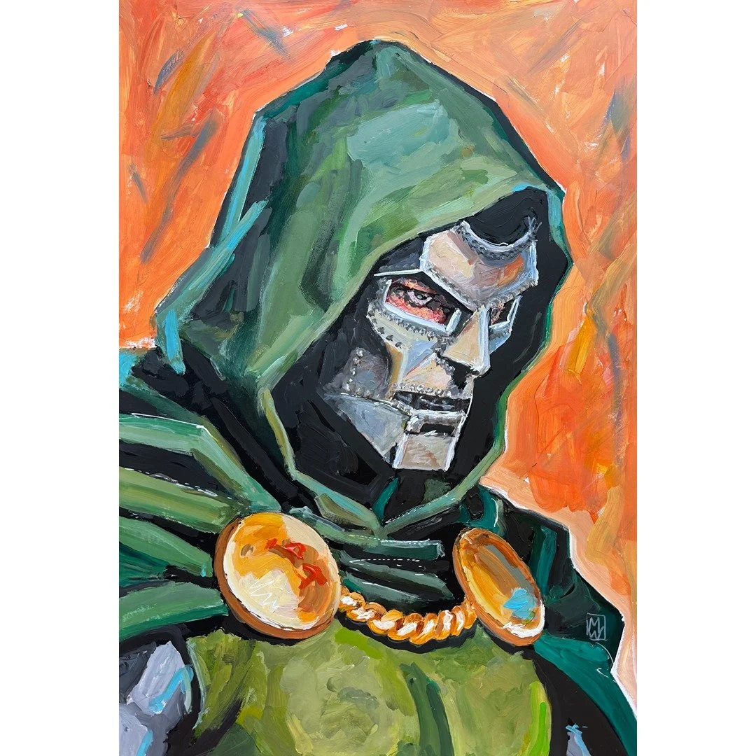 Original Classic Style Dr. Doom Portrait Heavy Paper 13x19"
