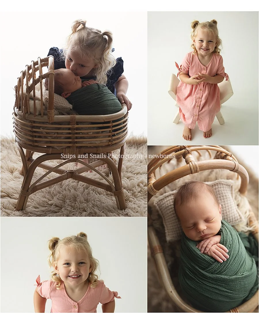 Siblings can be tricky - they are either super excited or unphased with the new family addition and I can usually tell the minute they walk in. 
Love capturing older siblings alone during feedings or downtime so they feel just as special as the new b