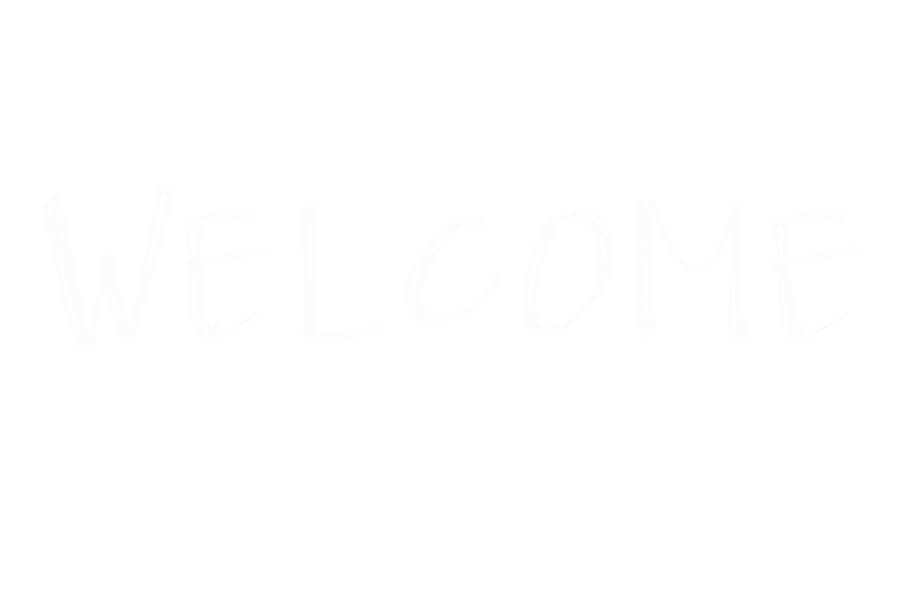 White handwritten word WELCOME on a black background greets you to our Hagerstown family photography studio.