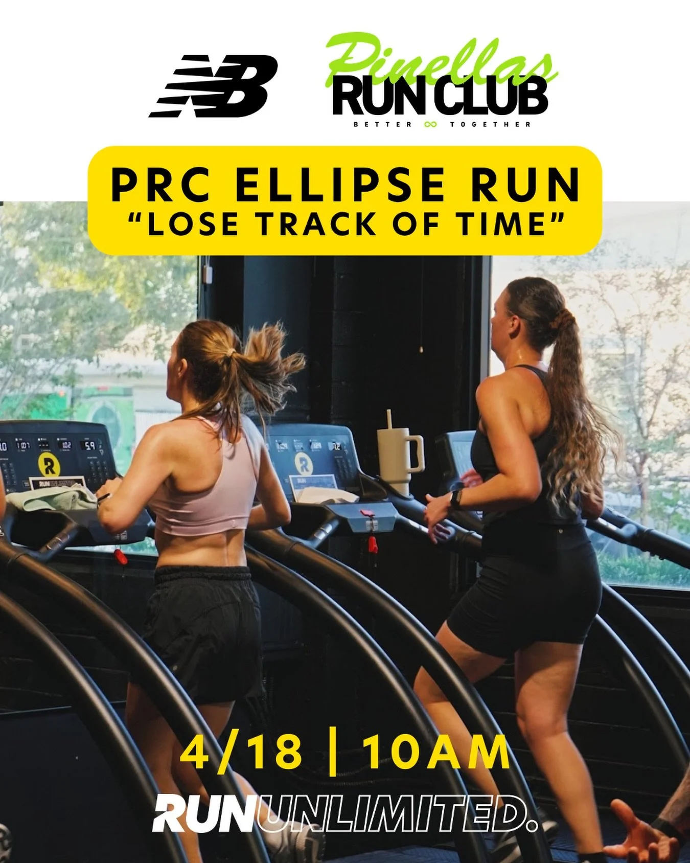 Join PRC &amp; New Balance at Run Unlimited for a special community run you don&rsquo;t want to miss.

THIS Saturday, April 18th at 10AM.

Sign up through the link on @pinellasrunclub page and come run with us!

#stpeterunners #stpetefitness #rununli