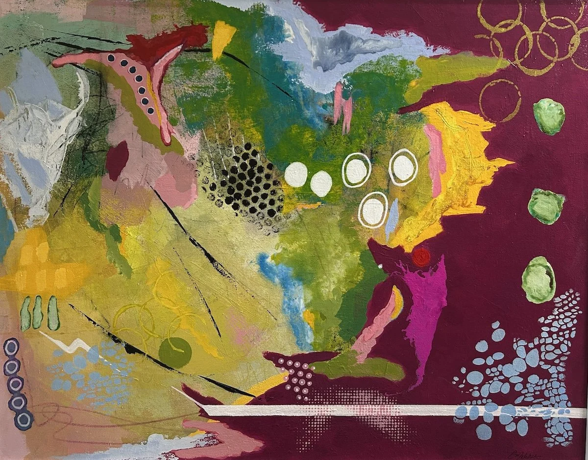Orbit of Thoughts, 29"x23", acrylic, $325