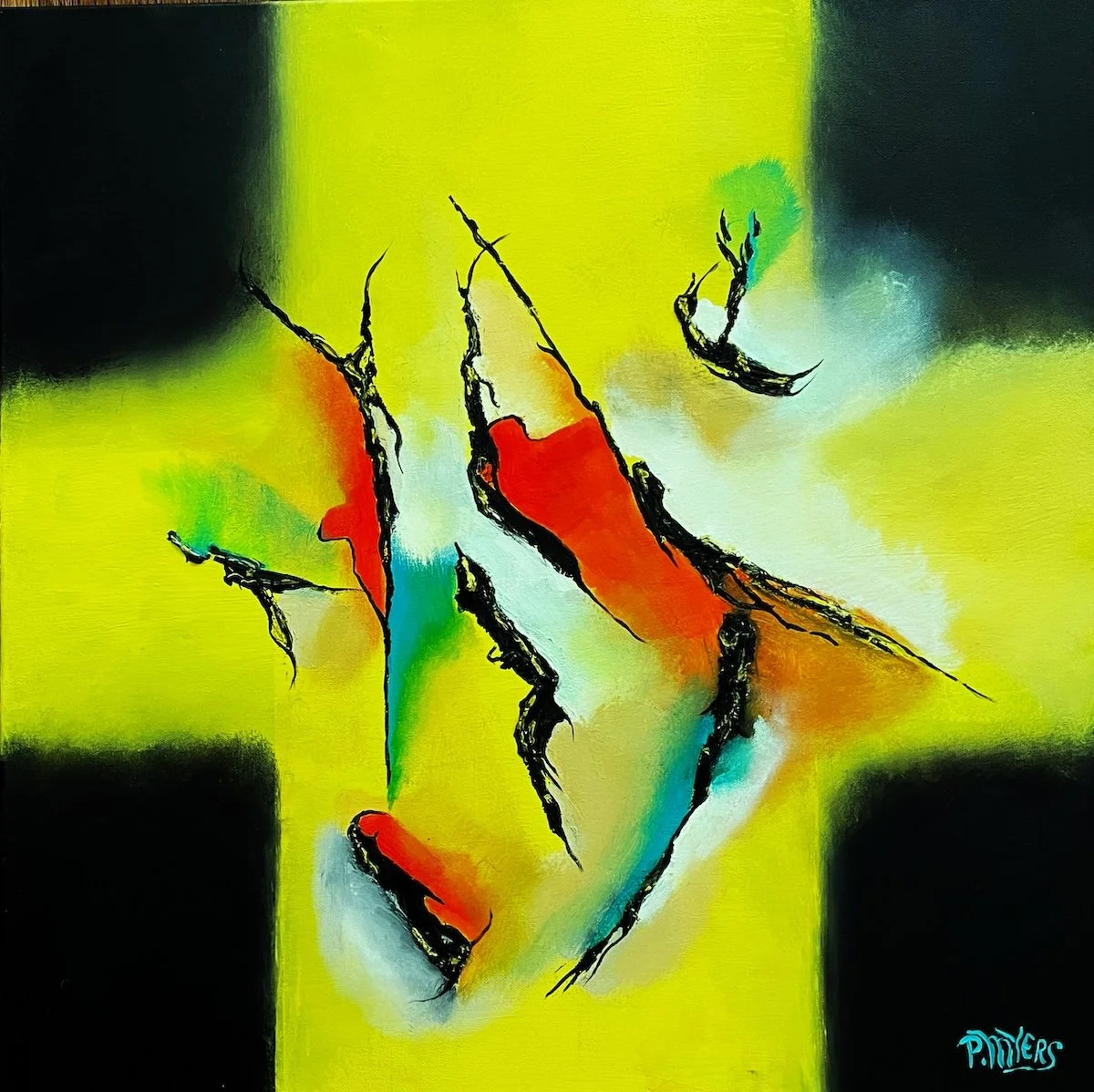 Cross-A01, 24"x24", acrylic, $250