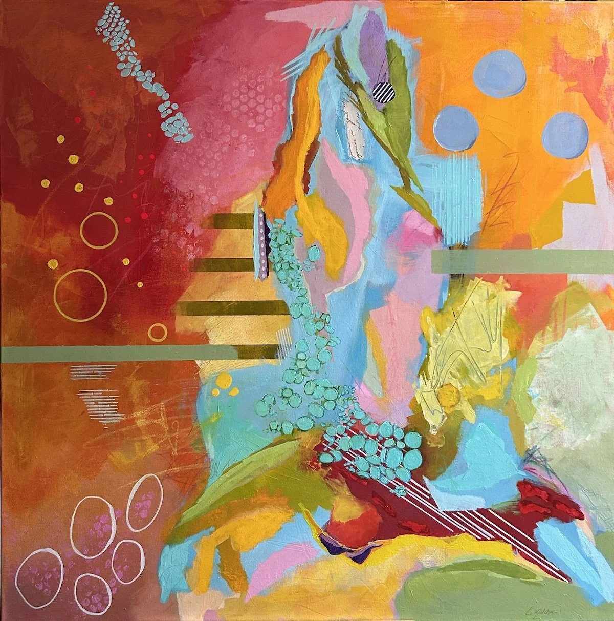 Happiness Is You, 30"x30", acrylic, $350