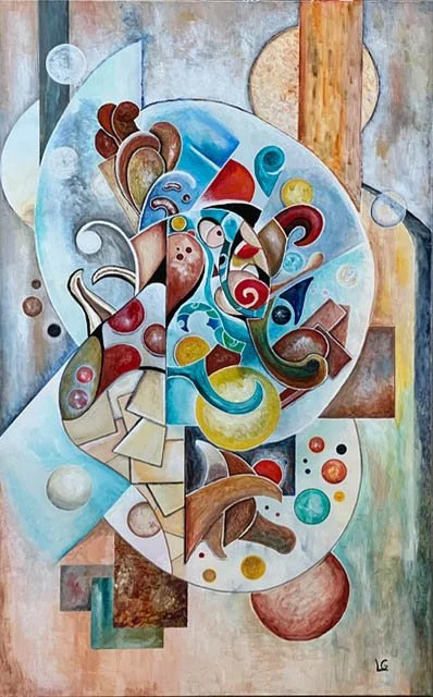 Micro Worlds, 30"x40", acrylic, $875