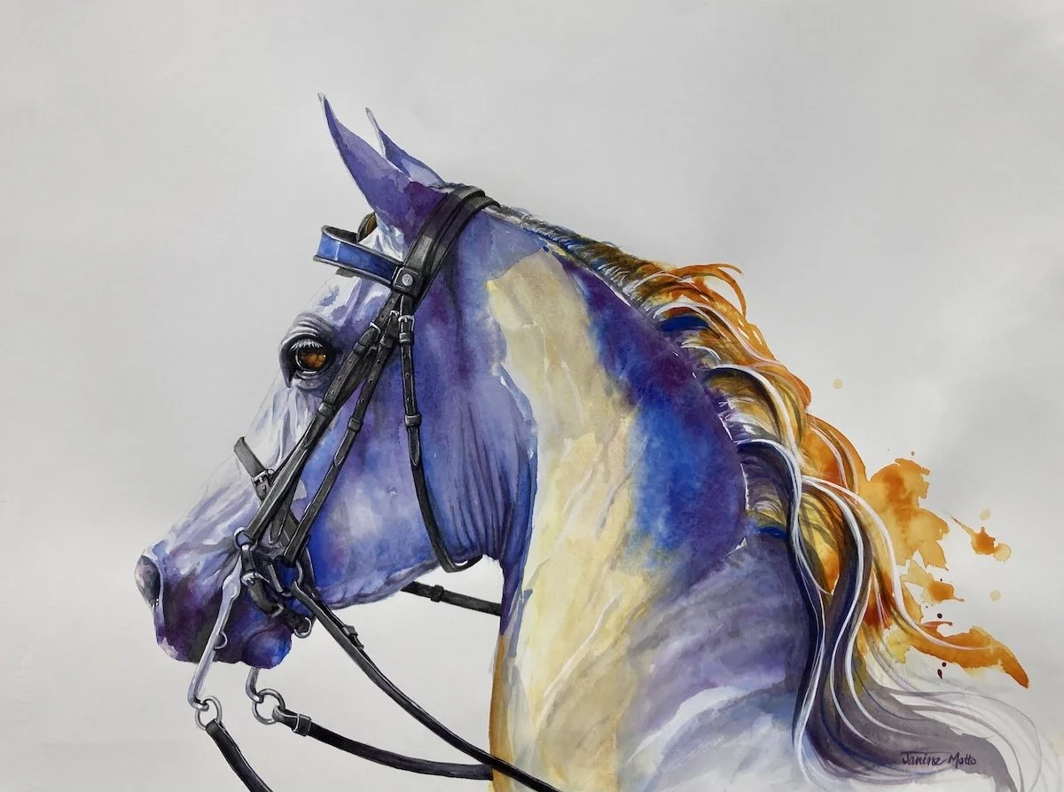 Knight in White Satin, 28 5/16" x 21 9/16", watercolor, $500