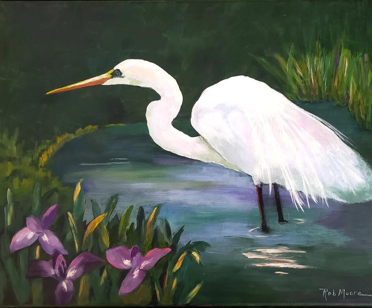 Evening Stroll, acrylic, 16"x20", $375