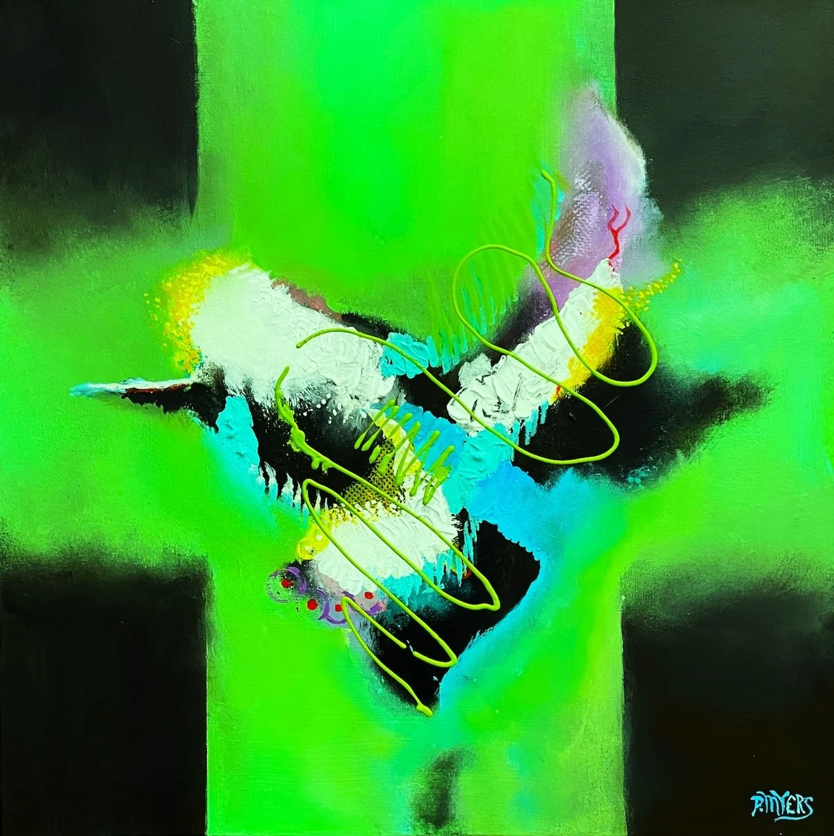 Cross-A02, 24"x24", acrylic, $250