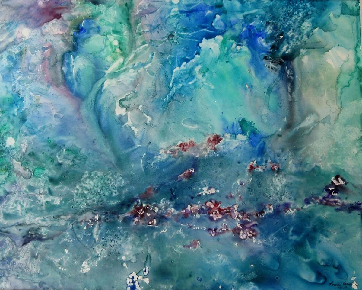 Diver's Paradise, 16"x20", watercolor, $300