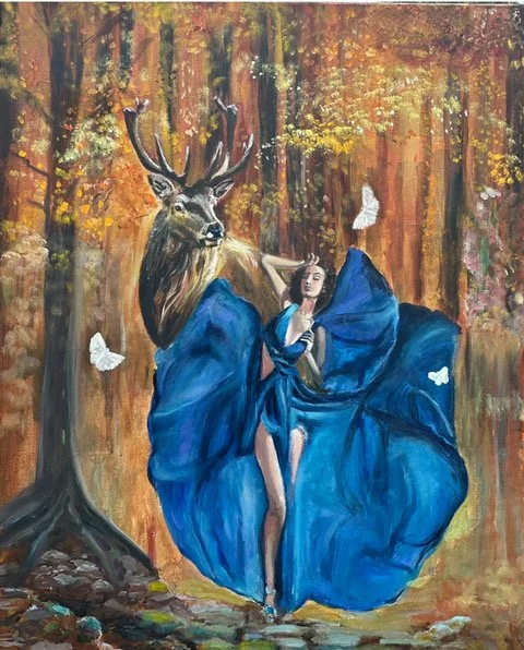 Autumn, 24"x30", mixed media & oil, $720