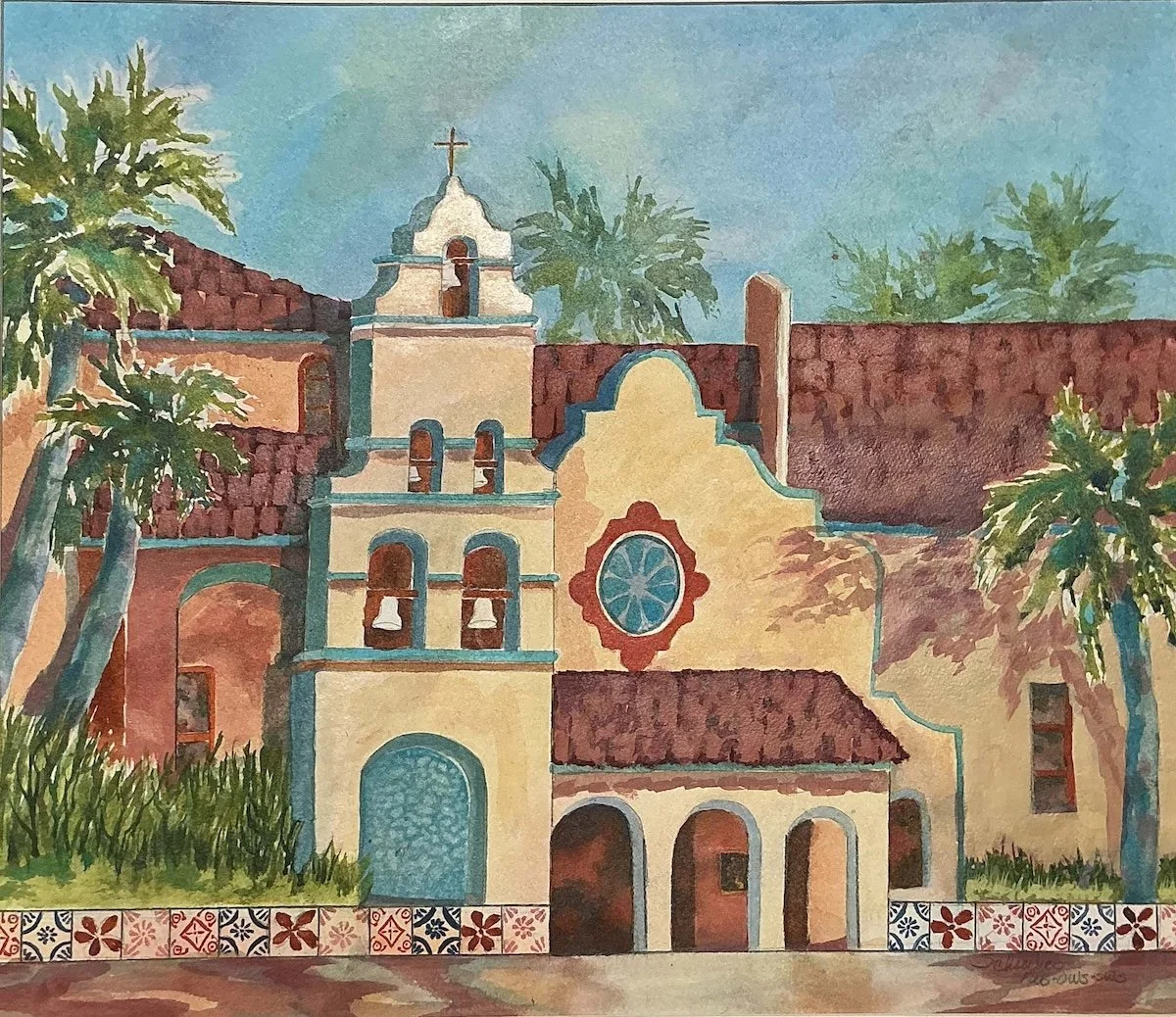 The Sharon #1, watercolor, 31"x32", $600