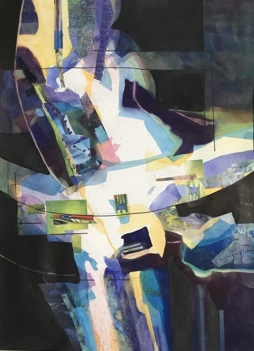 2nd place, Susie Schreiber, Cosmic, 31"x39", mixed media, $750