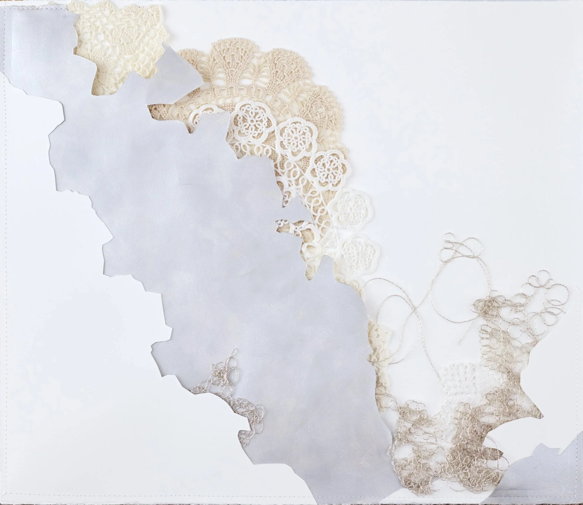 Vem kan veta vart, gouache, pärlgarn, Somerset syrafritt litopapper. © Karin Lönnå (Foto: Kristofer Lönnå)