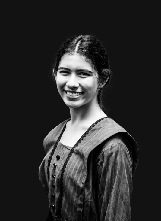 Headshot of Eleni Rodriguez, young performer with Little Women Ballet