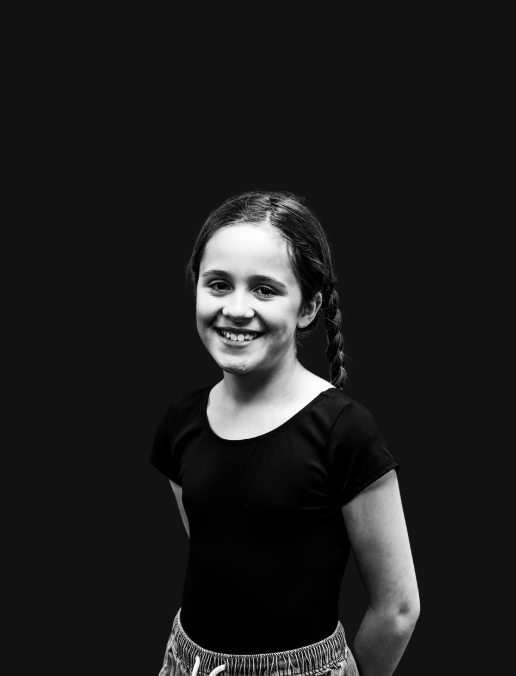 Headshot of Charlotte Orlando, young performer with Little Women Ballet