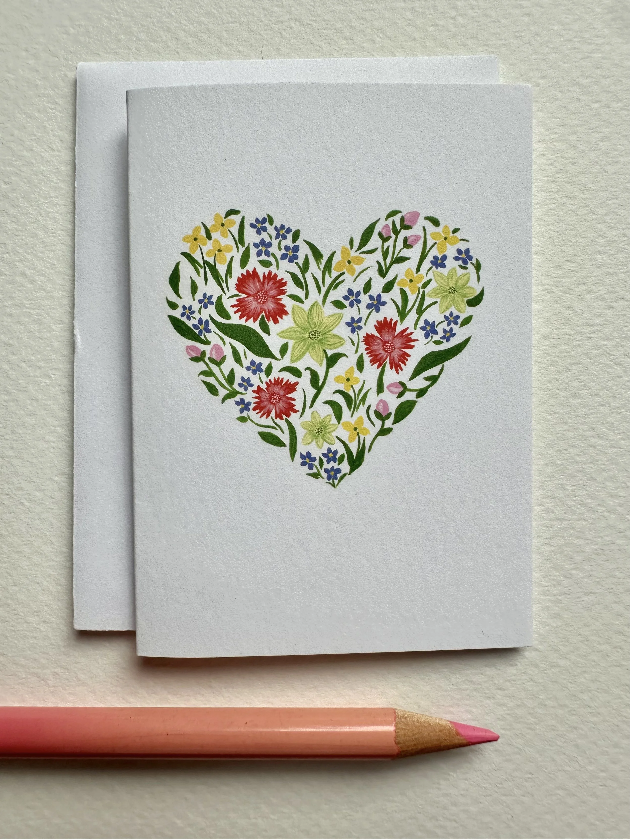 Wildflower Heart Gift Enclosure Card