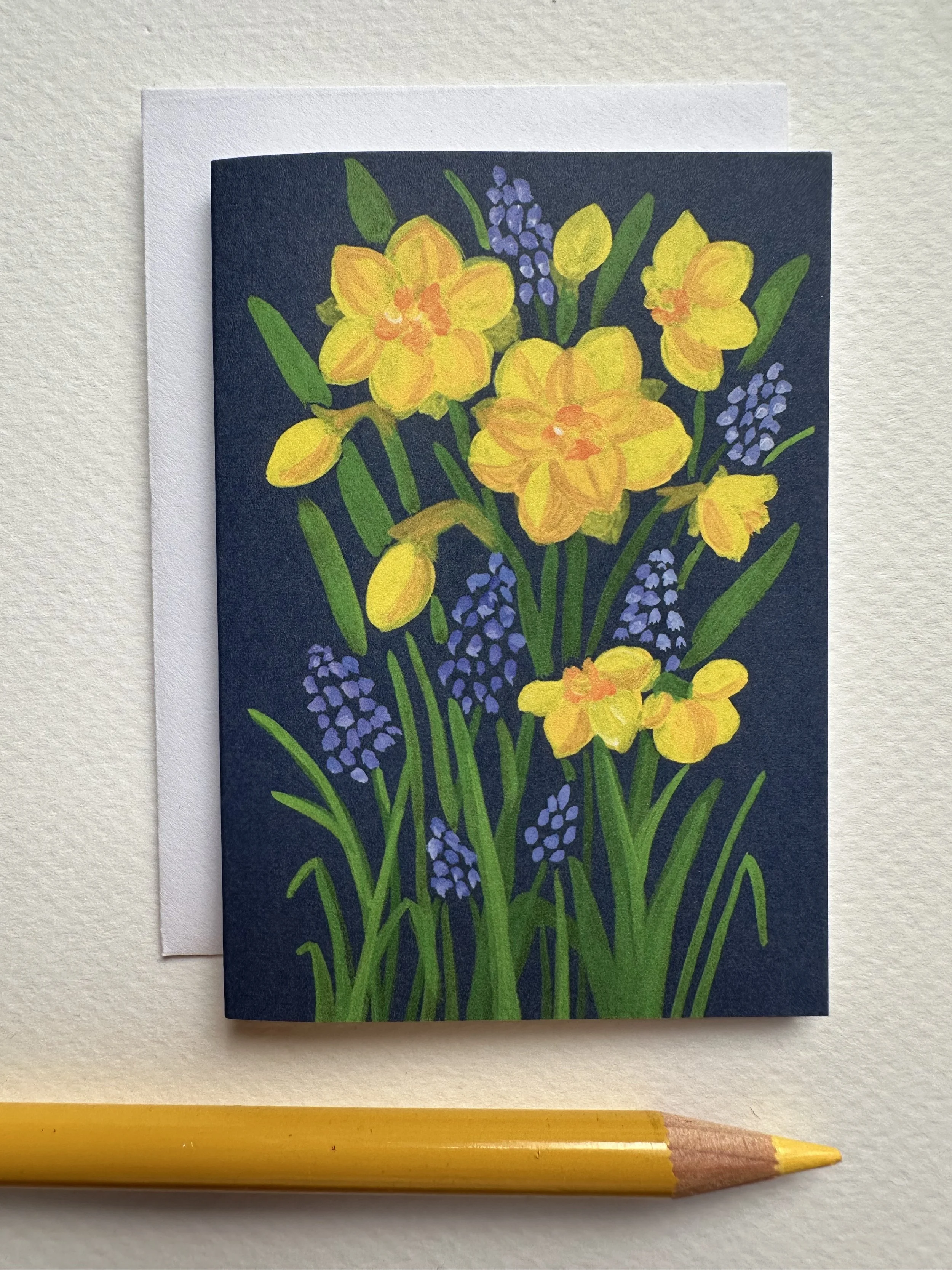 Daffodils and Muscari Gift Enclosure Card