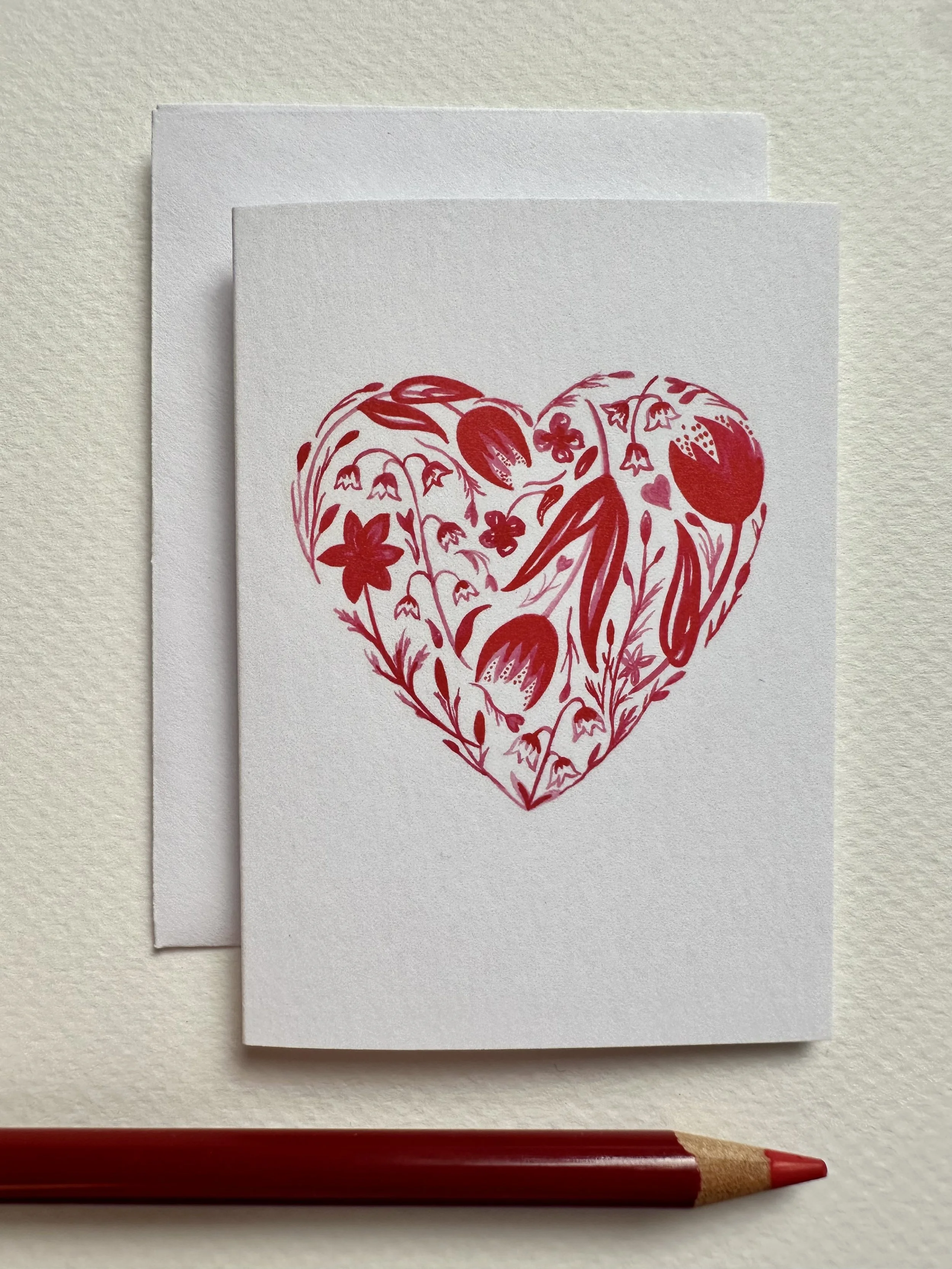 Flowers of the Heart Gift Enclosure Card