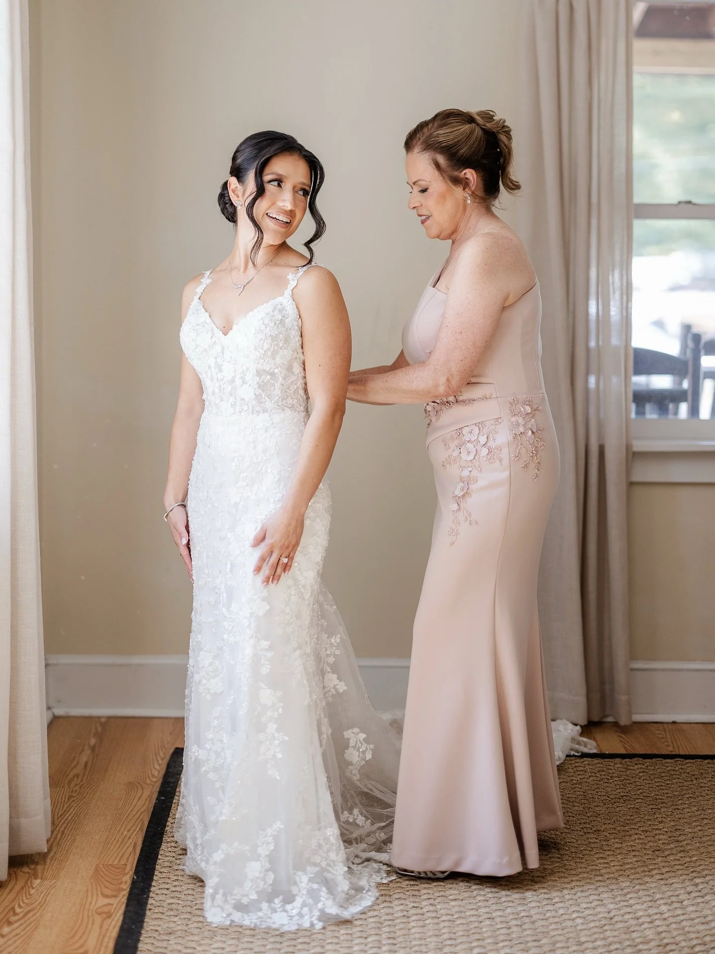 When the bride gets into her dress, that&rsquo;s the point where it really feels real. This is usually the last thing that happens before the first look or ceremony..