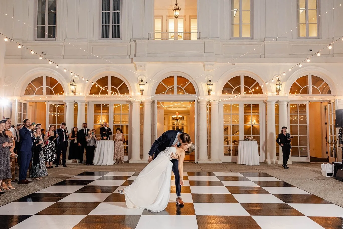 Having this outdoor space is such a vibe and just brings a whole different level to the reception photos