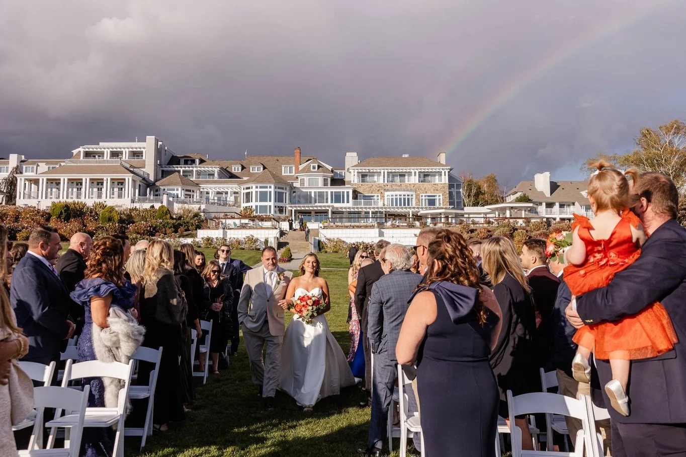 Just sent out this gallery and it brought me back to this amazing wedding. It&rsquo;s not every day you have a rainbow showing off as you are being walked down the aisle to marry your best friend.