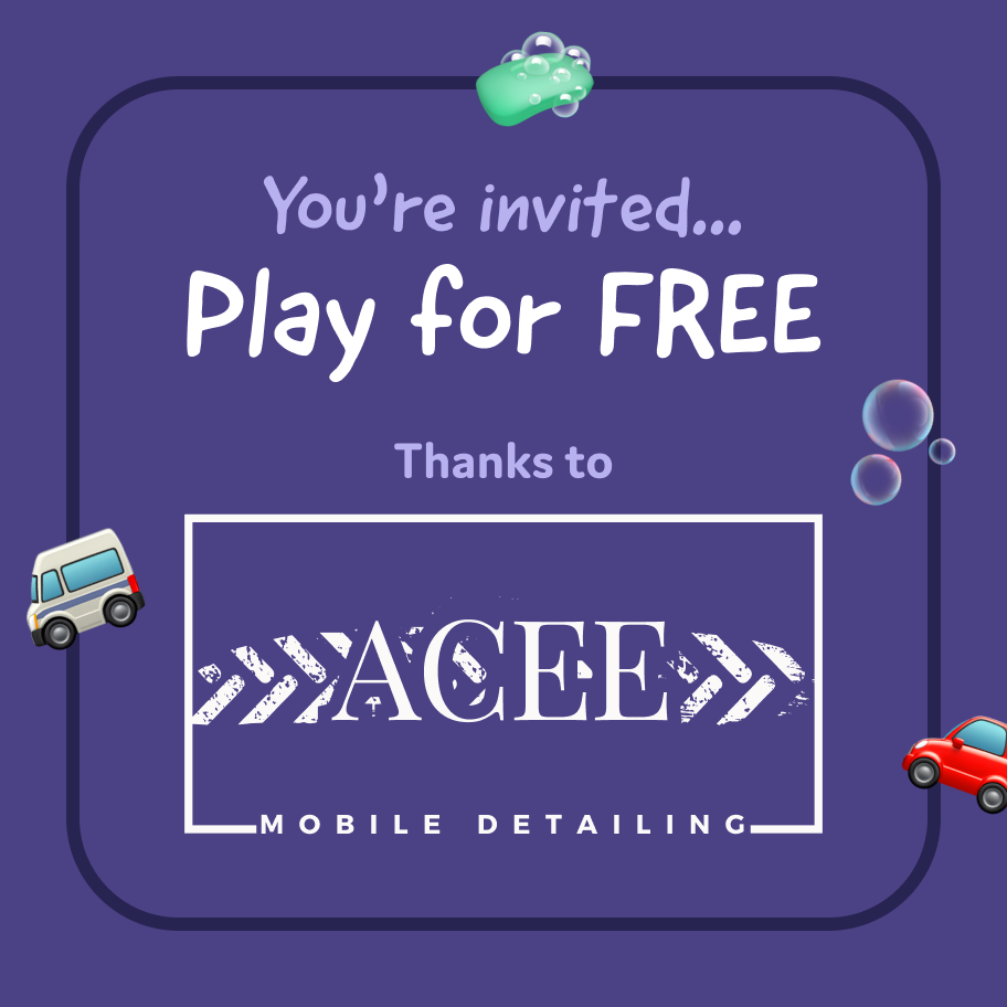 FREE play session thanks to ACEE Mobile Detailing