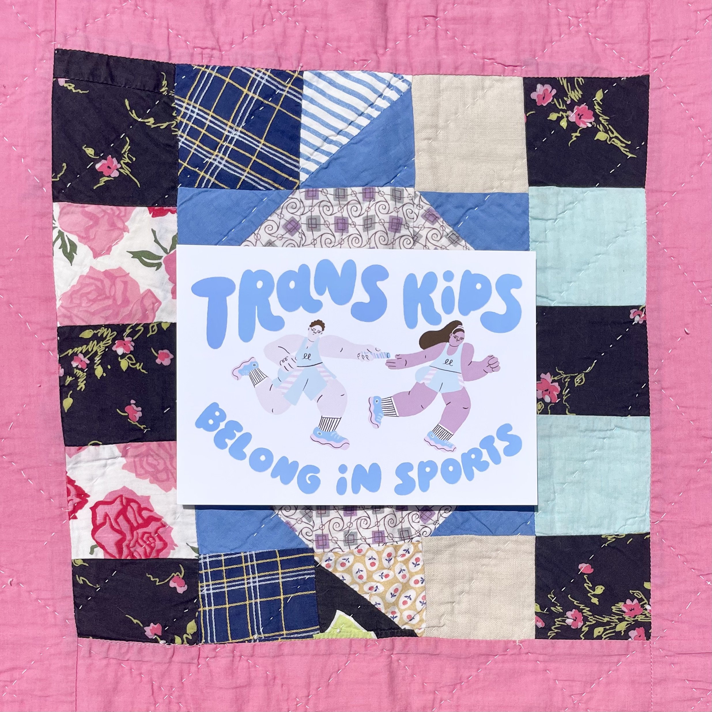Trans Kids Belong in Sports 5x7 Frame.jpeg