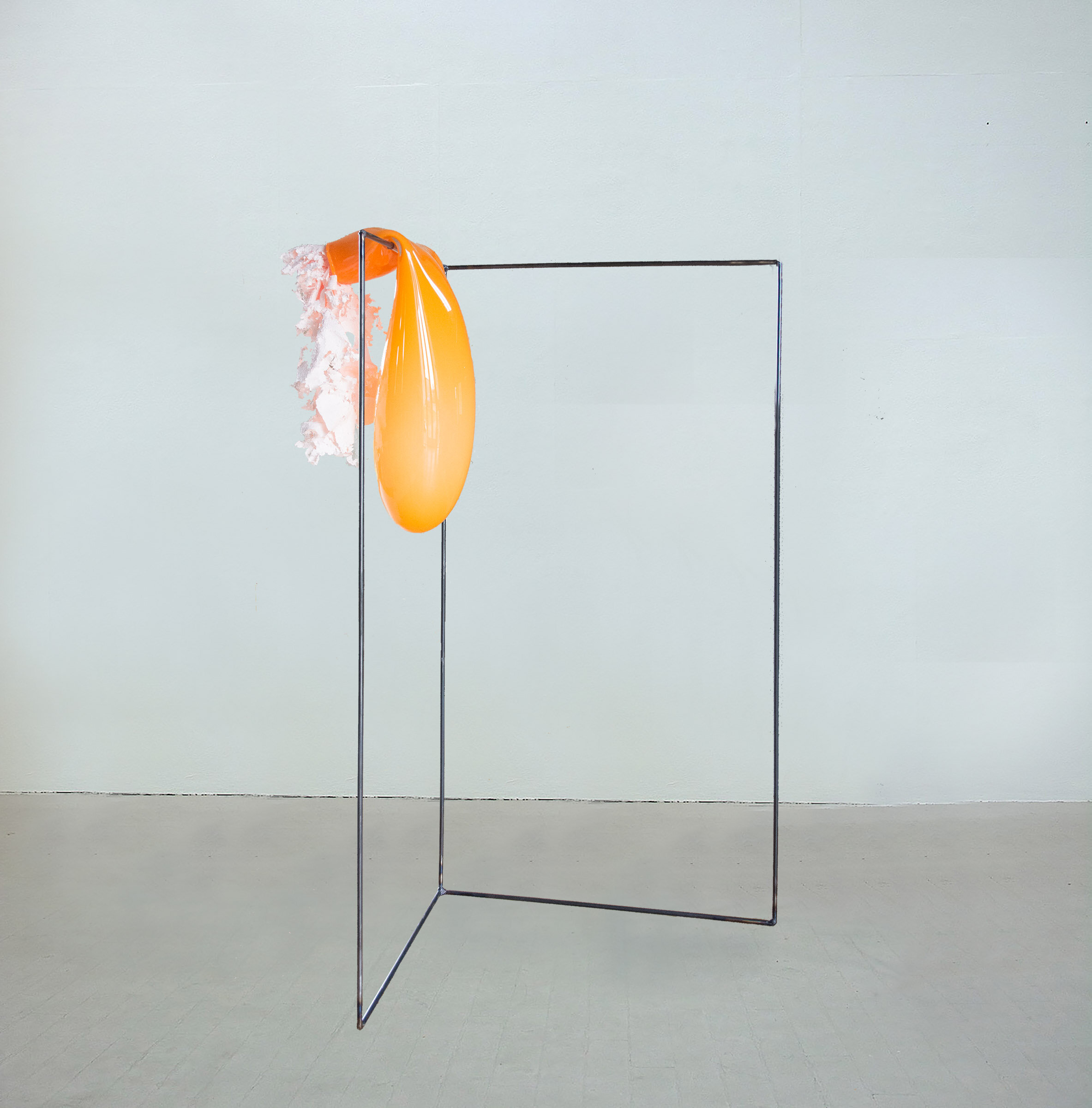  Kelly M O'Brien,  Good Time to Be an Introvert . Steel, glass, paper. 138 x 72 x 58 cm ©2020 
