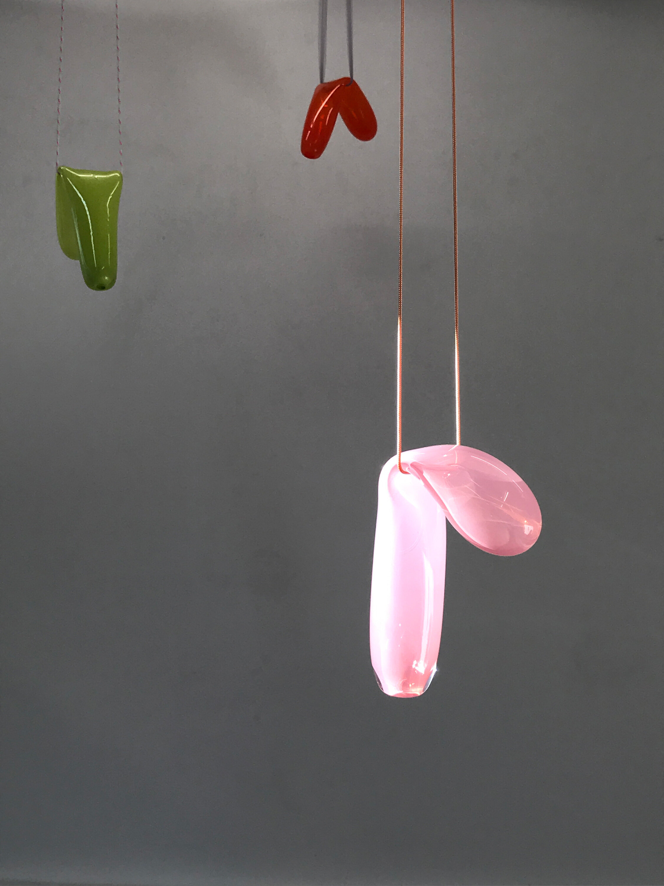  Kelly M O'Brien,  Handle With Care  (installation view). Glass, cord, tulle. 145 x 134 x 155 cm ©2020 