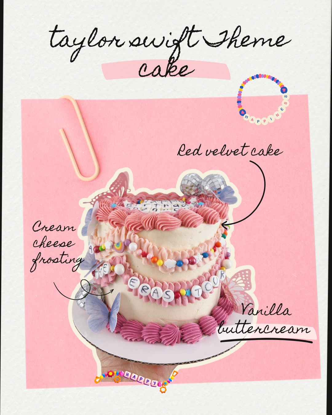 Taylor swift theme cake