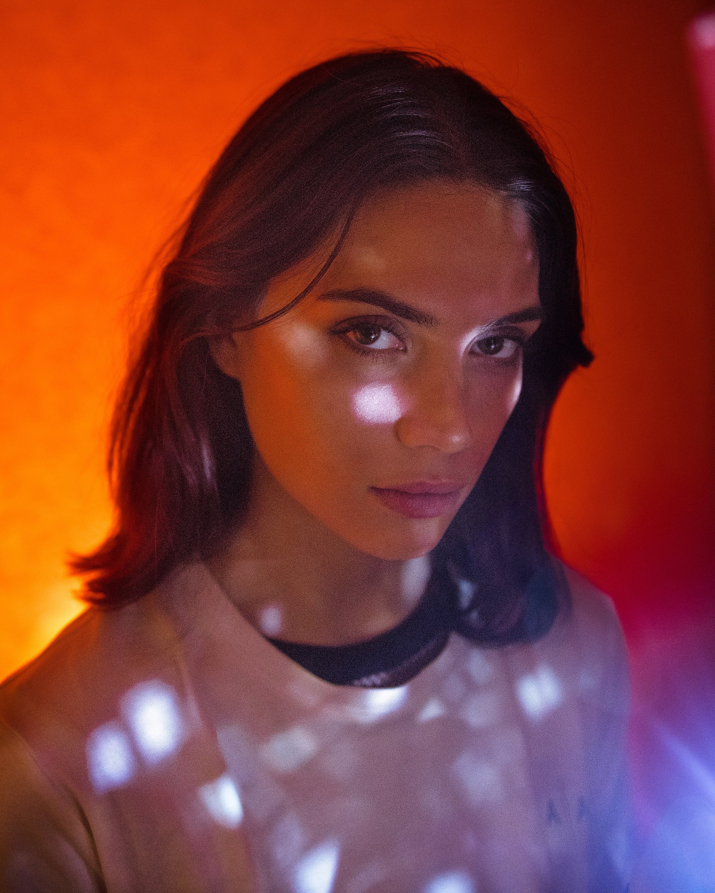 Creative portrait with creative lighting methods