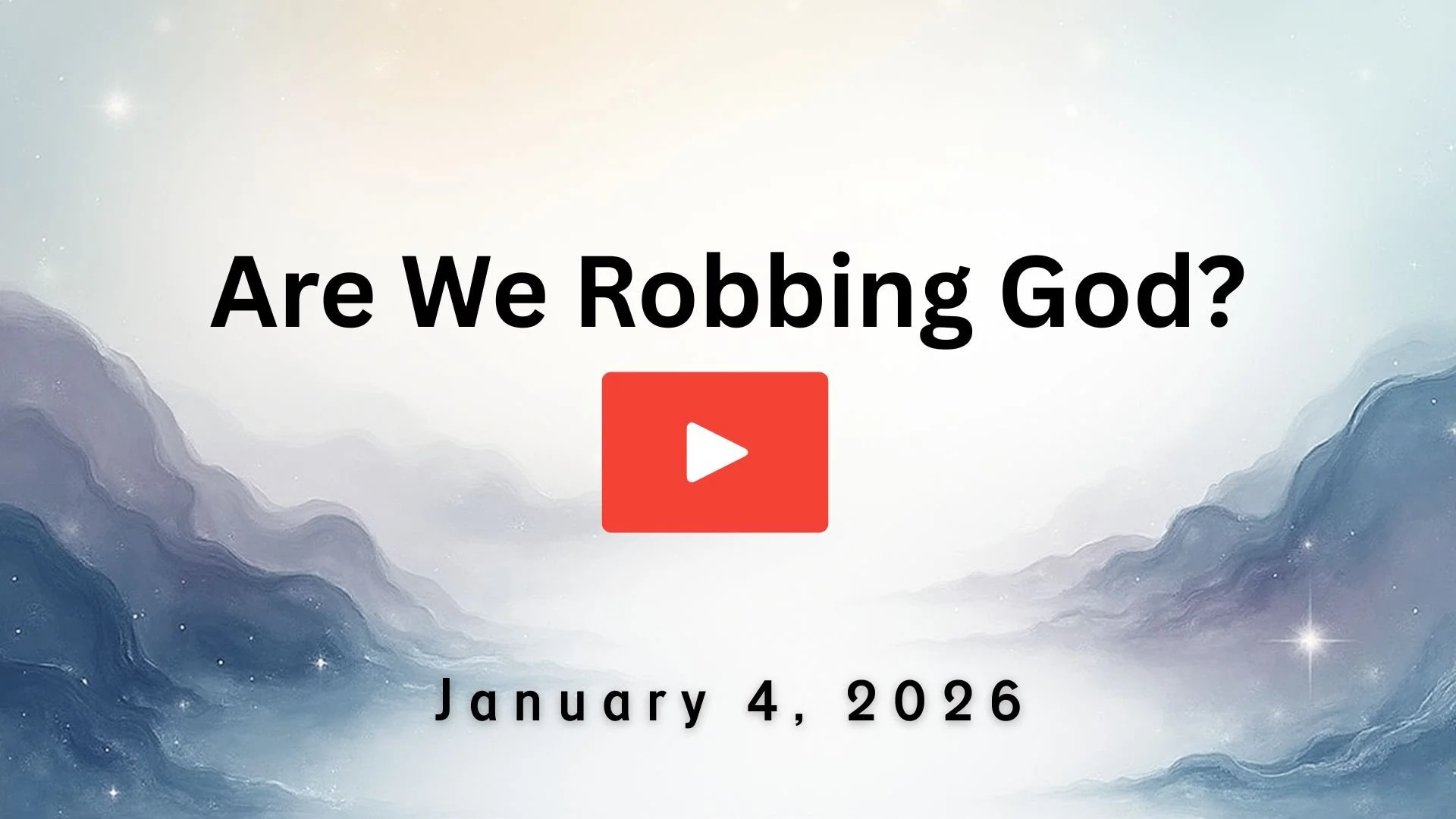 Are We Robbing God?