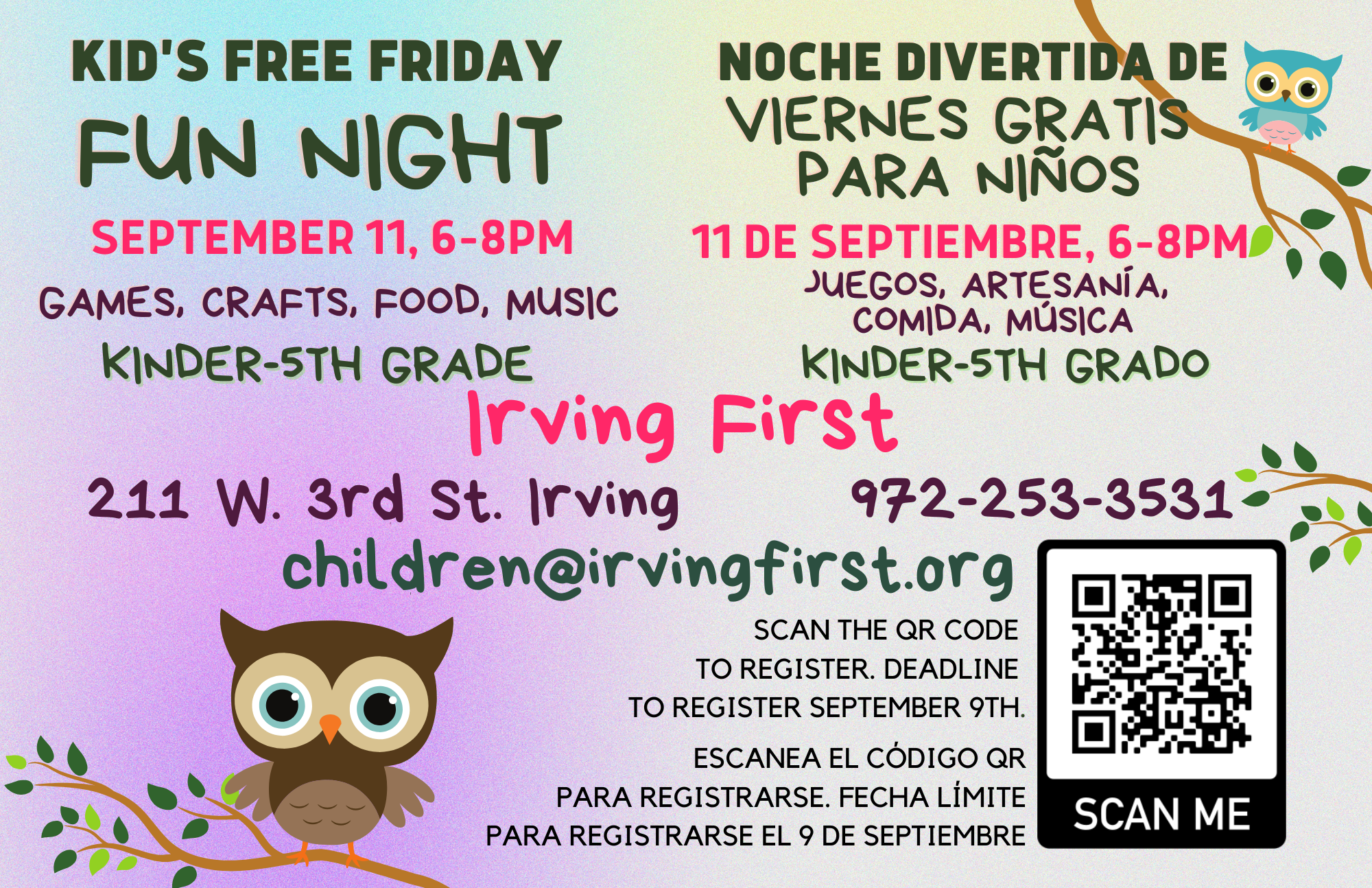 Free Friday Fun Night 