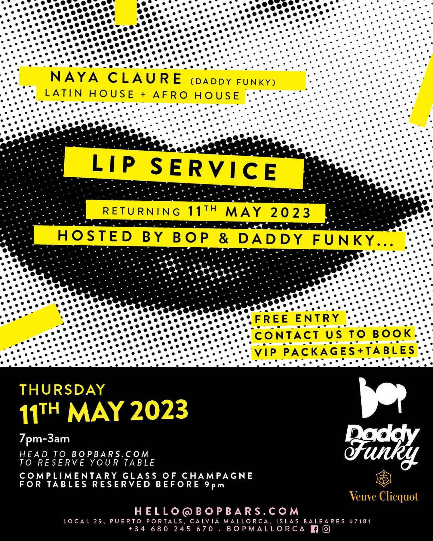 Lip Service is back this Thursday!

Join us for our first Lip Service event since 2019 💋

To bring back one of our most fun and iconic nights we have partnered with @daddyfunkyagency who will be bringing us the best DJs on the island weekly! 

This 