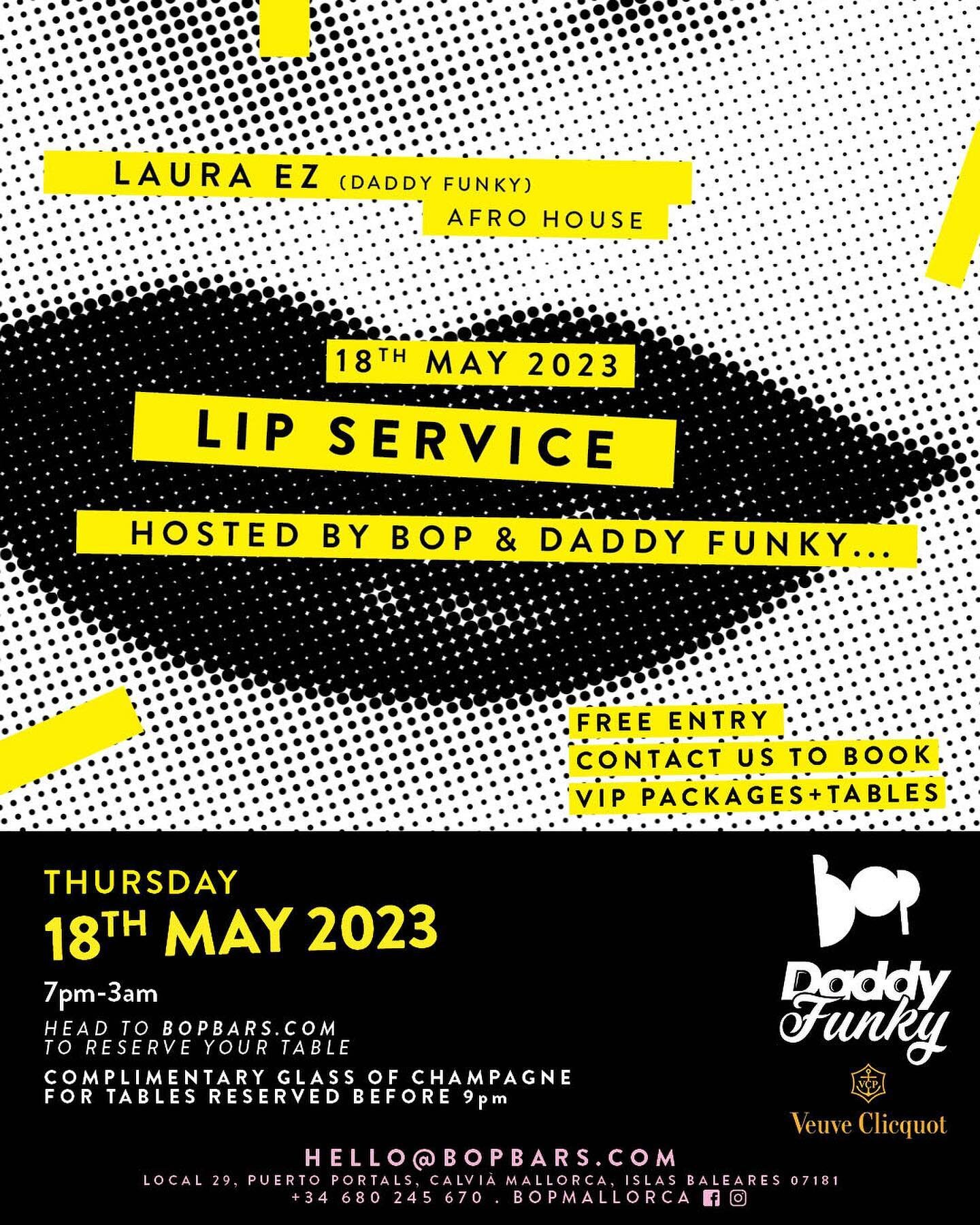 Lip Service this Thursday!💋

We have partnered with @daddyfunkyagency who will be bringing us the best DJs on the island weekly! 

This week we will be opening with @lauraez 🎧😍

Book your tables now via the link in our bio or our website bopbars.c