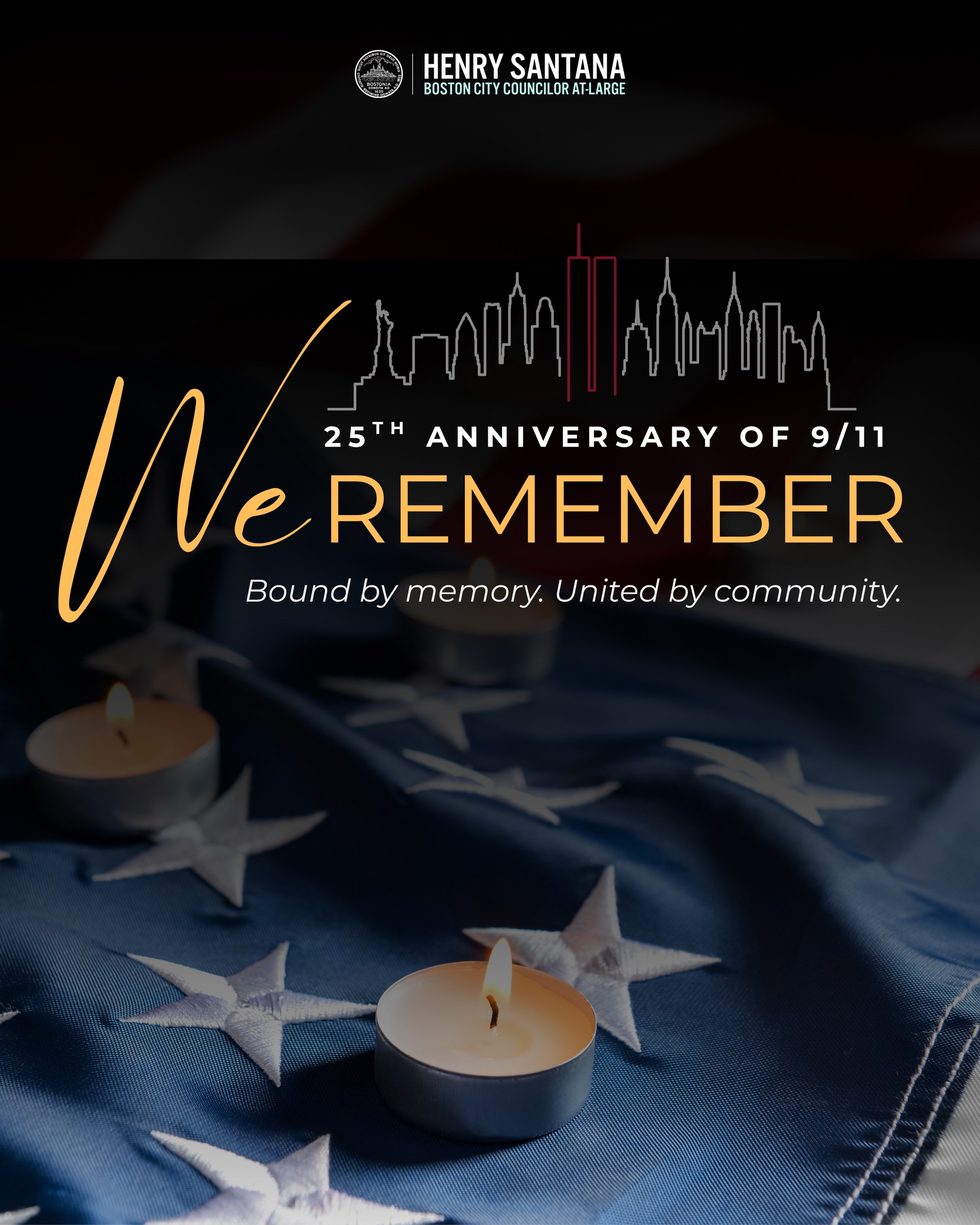 25 years ago, two flights left Logan and changed our world.

Today, Boston pauses to honor the victims of 9/11, support the families left behind, and remember the selflessness of the first responders. We carry their memory with us always.
