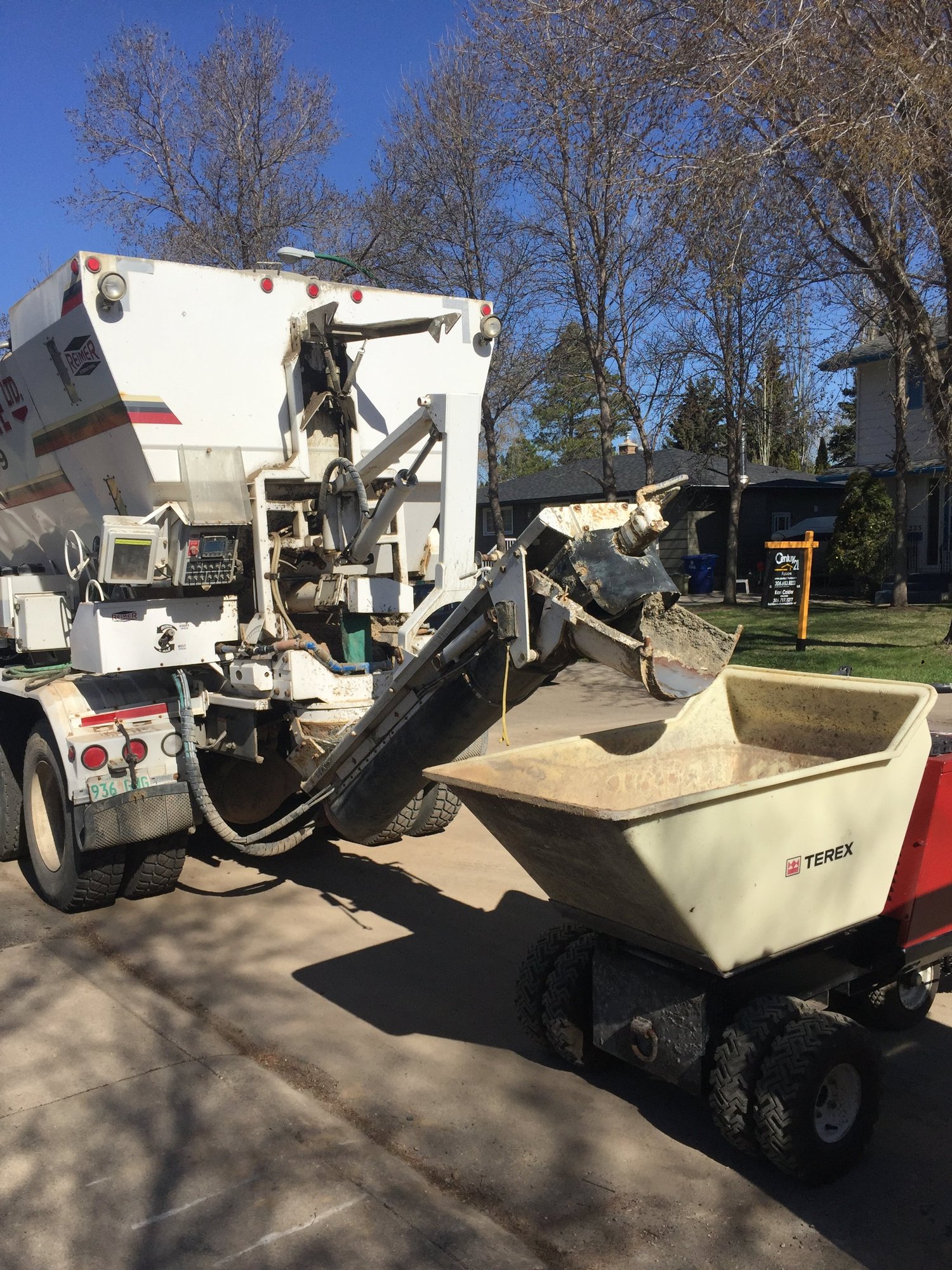 Azore Concrete crew finishing a residential concrete pour in Saskatoon
